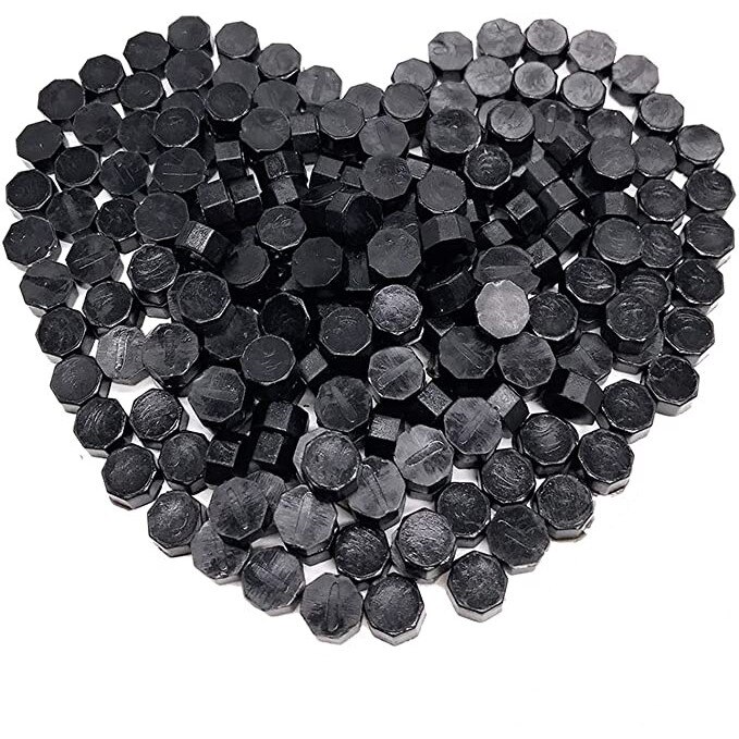 Set Ceara Negru mat pentru sigiliu invitatie nunta botez - 100 buc/pachet